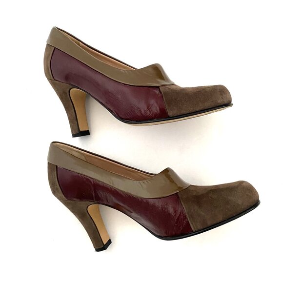 Anyi Lu Pumps Suede Patent Leather Made in Italy - Picture 13 of 15
